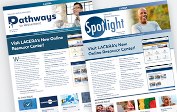 Brochures of Pathways and Spotlight newsletters.